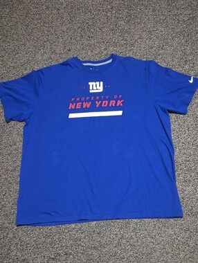 NFL Royal Blue New York Gianys Graphic Short Sleeve Tee